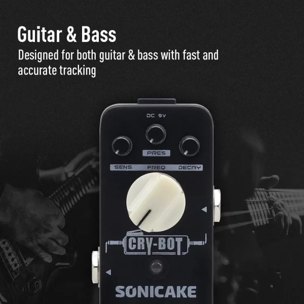 sonicake cry bot auto wah envelope filter funky bass guitar effects pedal qss 07