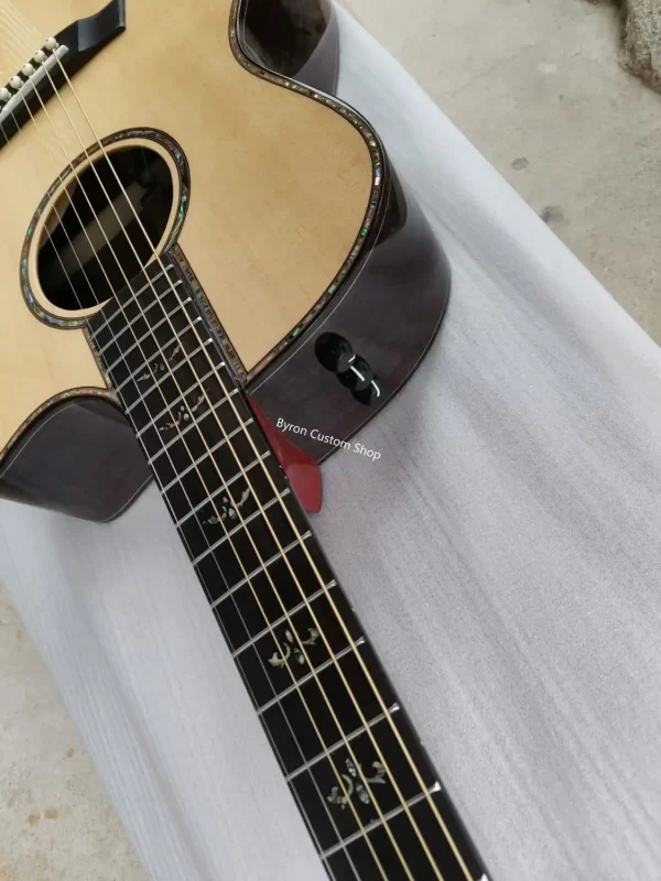 cutaway body armrest solid spruce acoustic guitar abalone inlays aaa electric guitar can ship from us uk