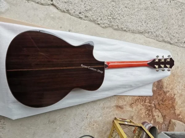 cutaway body armrest solid spruce acoustic guitar abalone inlays aaa electric guitar can ship from us uk