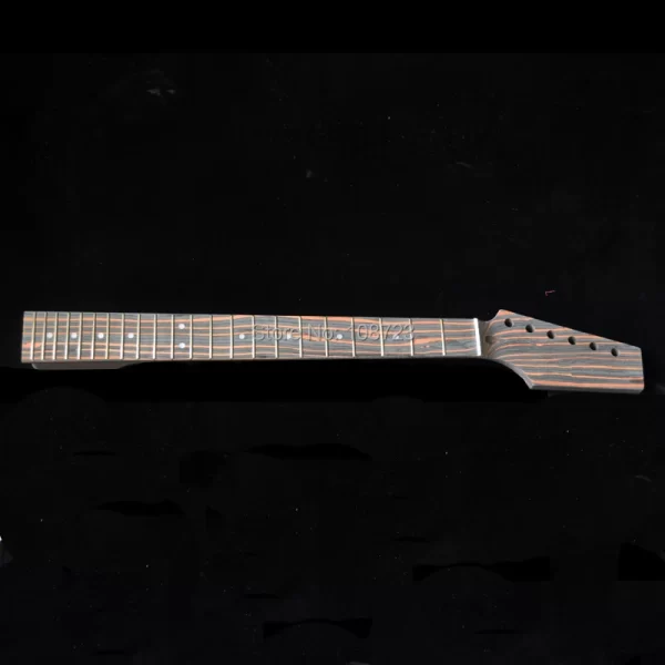 diy electric guitar kit with zebrawood body zebra wood neck and fingerboard 22 fret s s s pickups builder kits