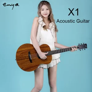 enya acoustic guitar 36" 41" with eq hpl 6 strings travel guitarra beginner with pick, tuner, strap, capo,musical instruments