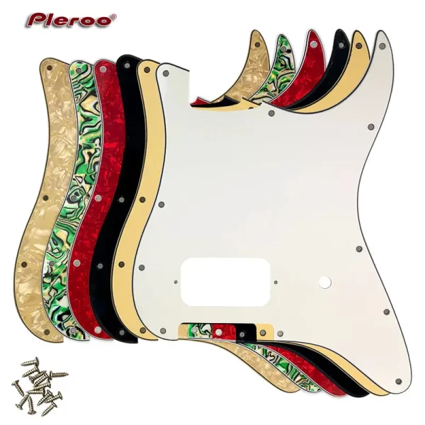 pleroo custom guitar parts for usa mexico fd strat st blank pickguard 11 hole us spec strat with bridge humbucker