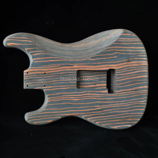 diy electric guitar kit with zebrawood body zebra wood neck and fingerboard 22 fret s s s pickups builder kits