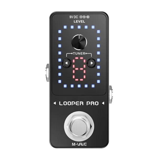 m vave looper pro guitar effects pedal with 24 bit dsp | 99 loop tracks + drum machine | usb c audio interface & bluetooth sync