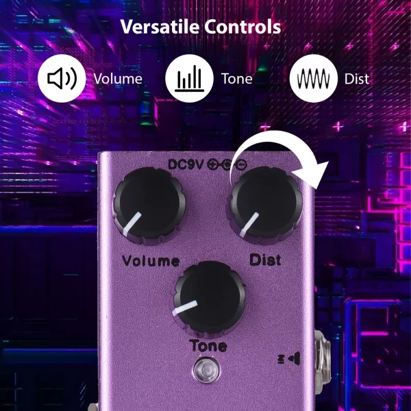 guitar effects pedal us dream metal distortion with true bypass volume/dist/tone controls knob guitar metal distortion effector