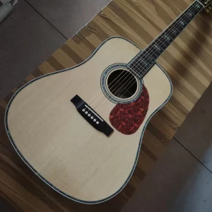 in stock md 45 acoustic acoustic guitar with 301eq electric box, red pearl guard, cow bone nut, fast delivery
