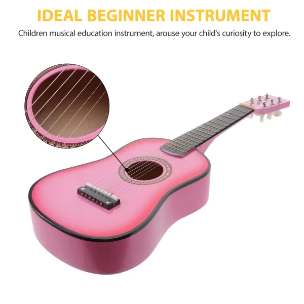kids guitar musical 23 inch classical ukulele educational acoustic 6 string beginner instrument pink folk acoustic guitar