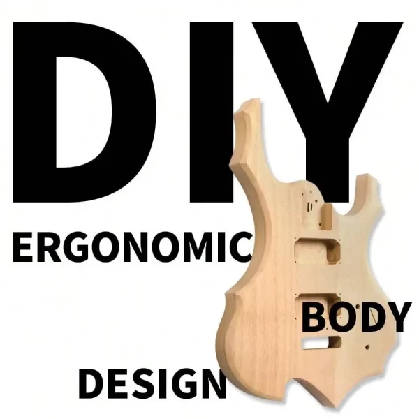 diy 6 string flame shaped style electric guitar kits with mahogany body
