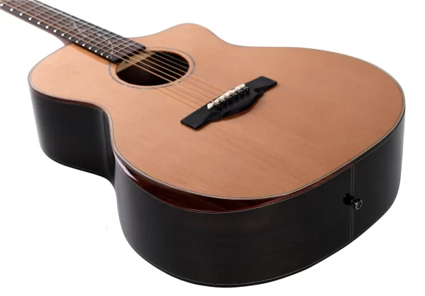 stansen t 910 acoustic guitar 41 inch solid cedar top cutaway rosewood back and sides