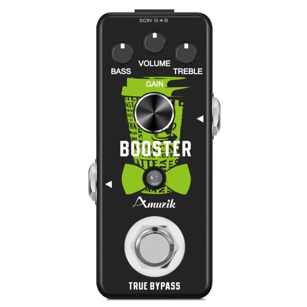 mini booster guitar effect pedal,true gain booster, micro clean boost pedal for electric guitar pure clean mini booster pedals t