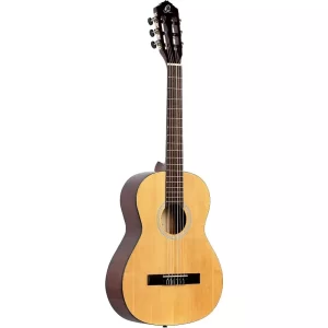 ortega guitars 6 string student series 3/4 size nylon classical guitar, right (rst5 3/4)