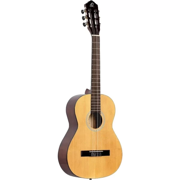 ortega guitars 6 string student series 3/4 size nylon classical guitar, right (rst5 3/4)