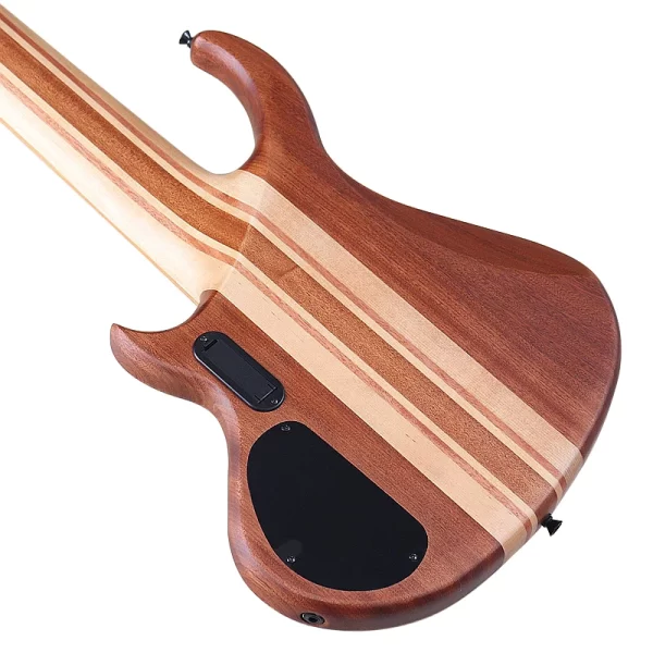 neck through active 7 string bass guitar black 43 inch electric bass guitar 24 frets solid okoume body with canada maple neck
