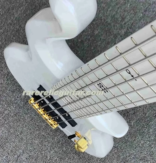 2025 multi colors available 5 strings prince white cloud electric bass guitar maple body symbol inlay golden sparkle truss rod