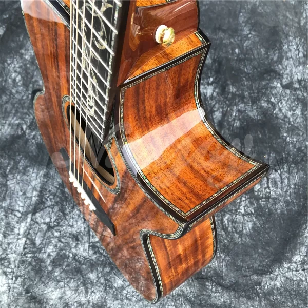 all koa wood ps14 acoustic guitar 41 inches cutaway abalone inlay ebony fingrerboard guitarra