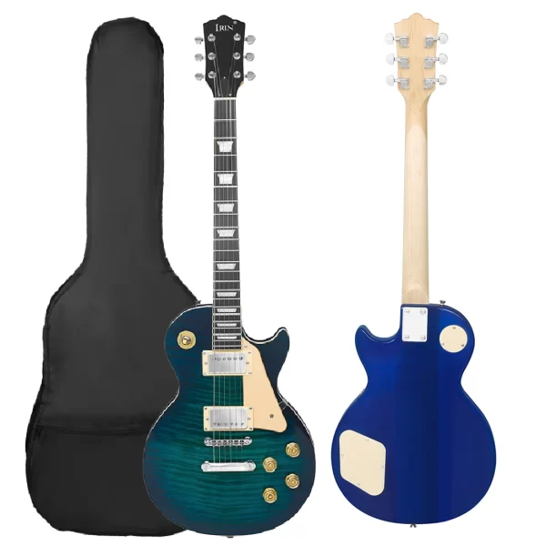 irin lp electric guitar 6 string 22 frets stylish electric guitar kit 39in full size beginner starter with amp