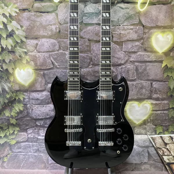 black eds 1275 beach towel sg electric guitar solid mahogany rose wood fingerboard chrome plated hardware high end configuration