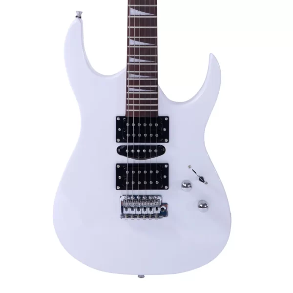 novice entry level 170 electric guitar hsh pickup bag strap paddle rocker cable wrench tool white