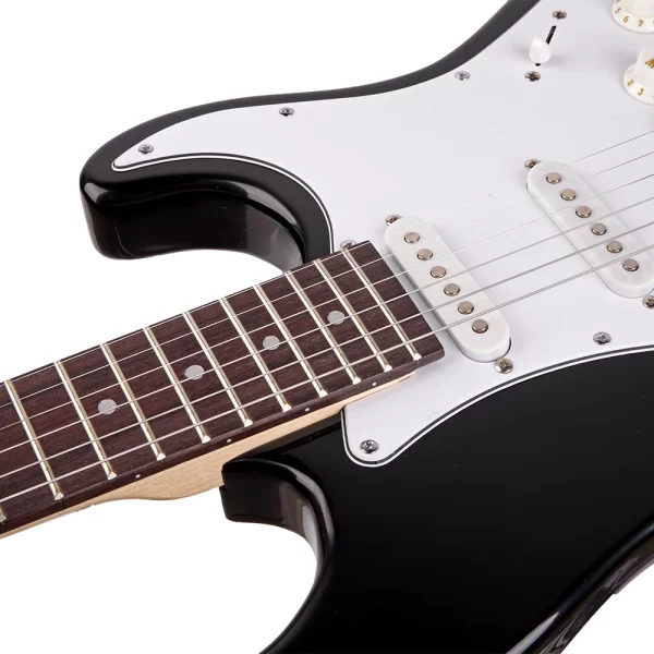 rosewood fingerboard electric guitar black / white