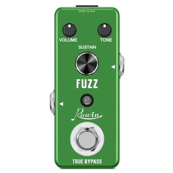 rowin guitar effect pedal fuzz pure muff style dynamic massive frenzy volume sustain control mini size true bypass lef306