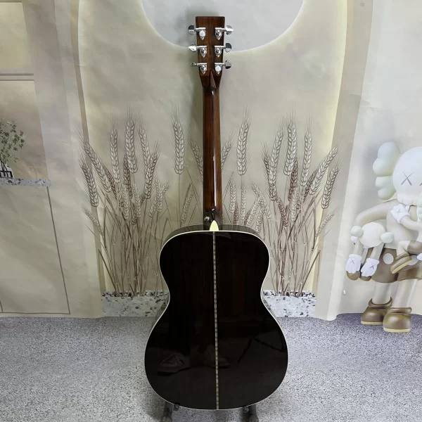 om28 acoustic guitar ebony fingerboard hollow solid spruce top 20 frets factory direct sale