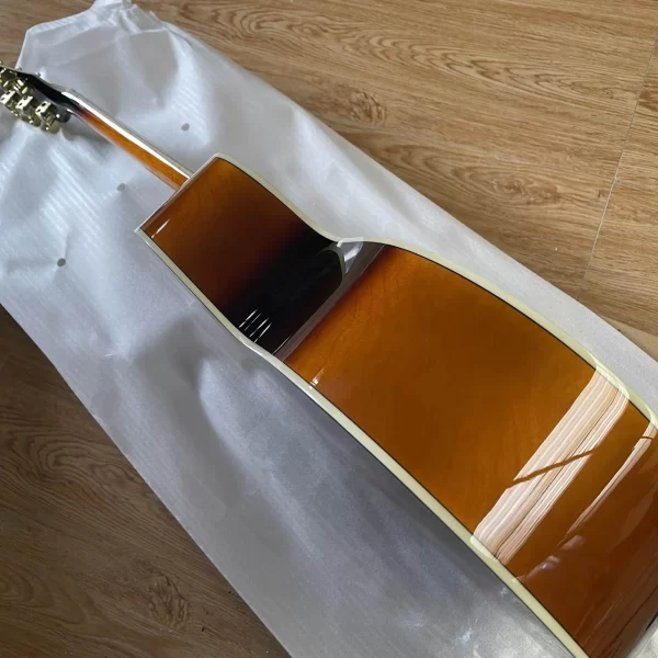 new sj200 cutway acoustic guitar solid wood ebony fretboard bone nut&saddles pickguard included in sunburst j200 2403