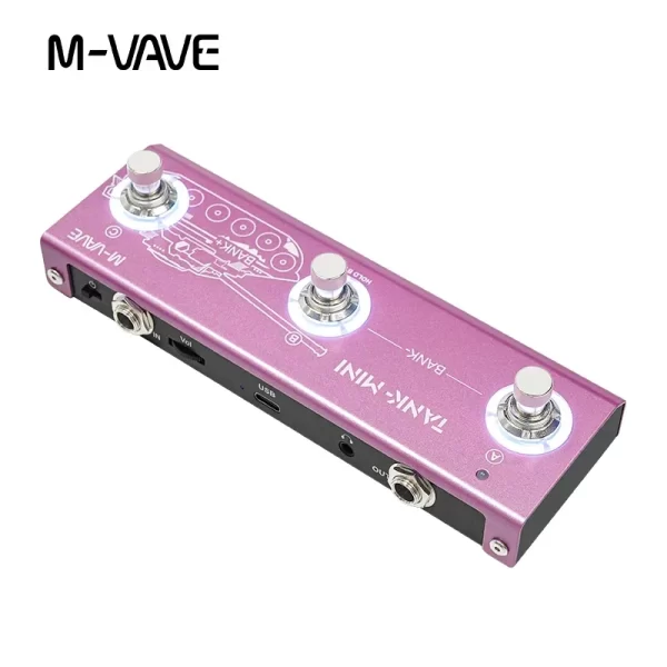 m vave tank mini electric guitar bass multi effects pedal supports tone presets editing features 6 effect modules 5 delay