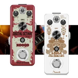 amuzik pure octave guitar pedal octaver digital octpus 11 kinds combinations classic octaver monophonic rowin koogo poc 1 qss