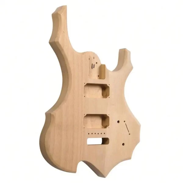 diy 6 string flame shaped style electric guitar kits with mahogany body