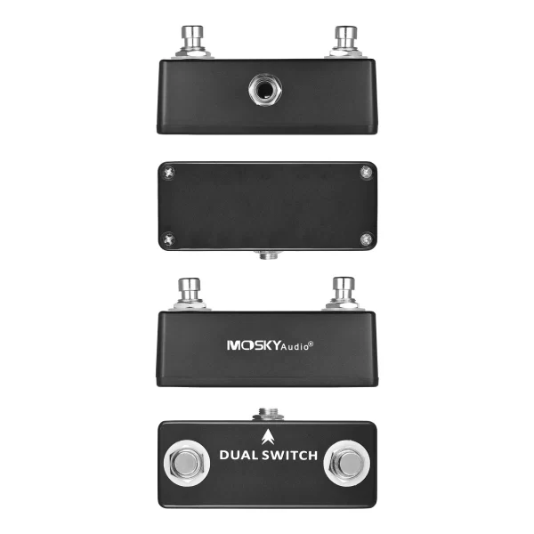 mosky dual switch guitar effect pedal dual footswitch foot switch pure buffer guitar pedals full metal shell guitar accessories