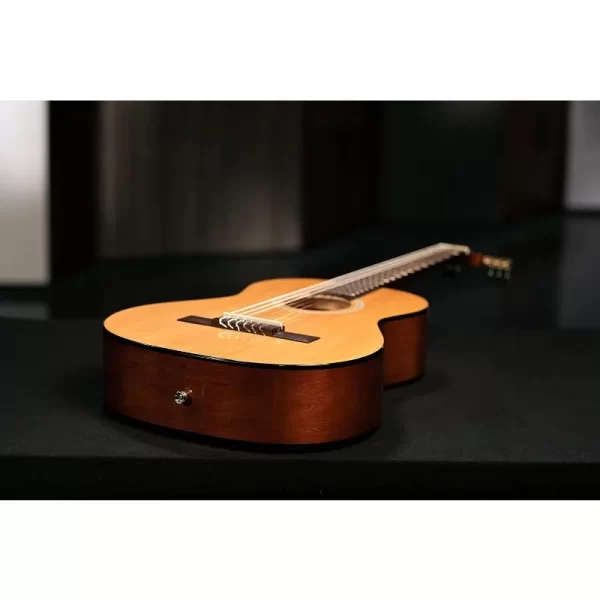ortega guitars 6 string student series 3/4 size nylon classical guitar, right (rst5 3/4)