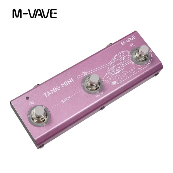 m vave tank mini electric guitar bass multi effects pedal supports tone presets editing features 6 effect modules 5 delay