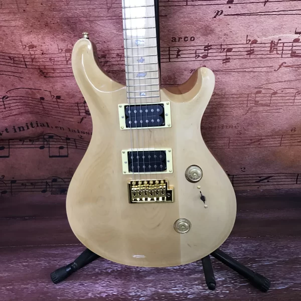 chinese electric guitar natrual color maple wood top bird mahogany body in stock free shipping hot sale