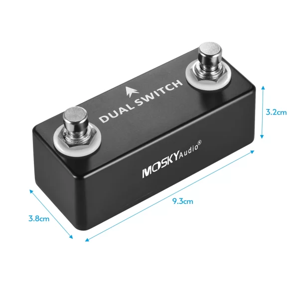 mosky dual switch guitar effect pedal dual footswitch foot switch pure buffer guitar pedals full metal shell guitar accessories