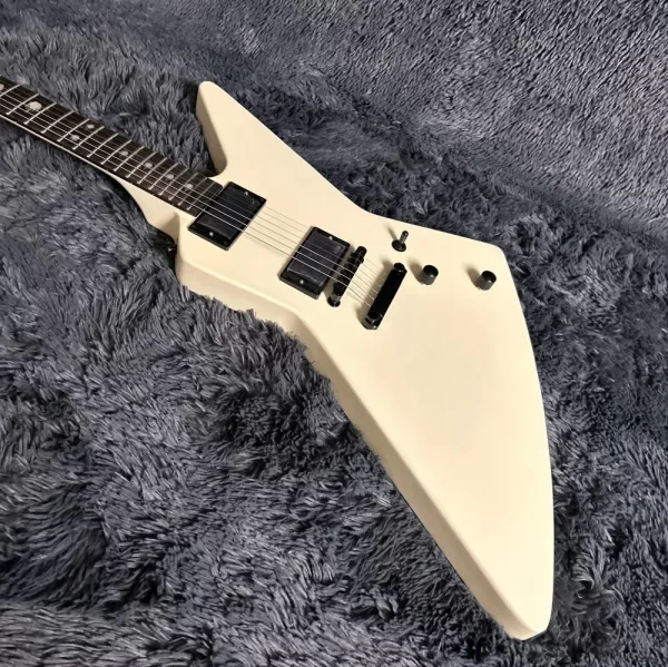 free shipping cream white rare heavy metallic james hetfield mx 220 signature explorer electric guitar eet fuk fingerboard