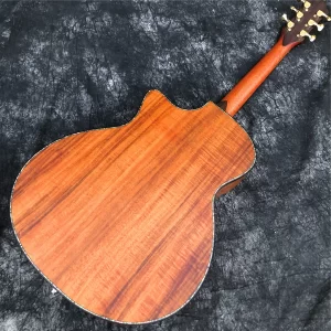 matte all koa wood t ps14 acoustic guitar abalone inlay ebony fingrerboard