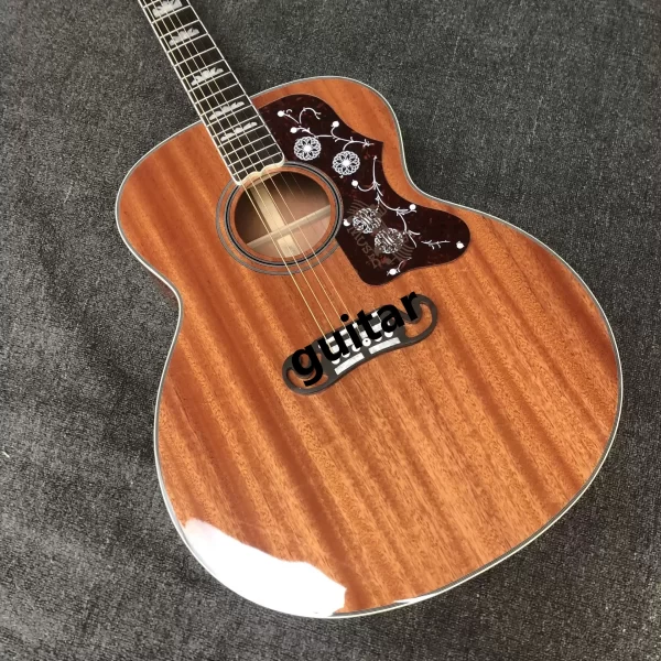 43 "j200 series full mahogany solid wood section refers to playing acoustic guitar