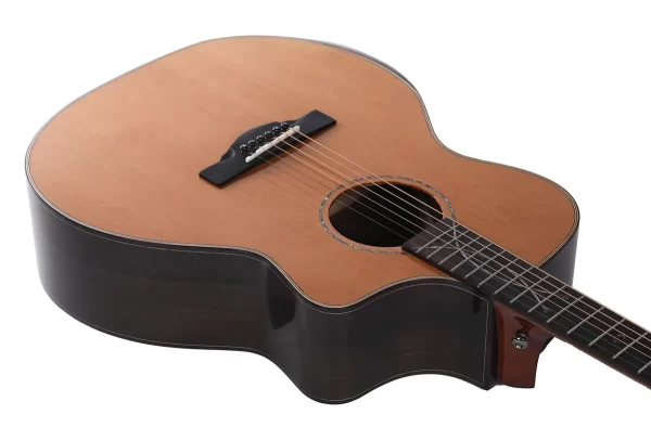 stansen t 910 acoustic guitar 41 inch solid cedar top cutaway rosewood back and sides