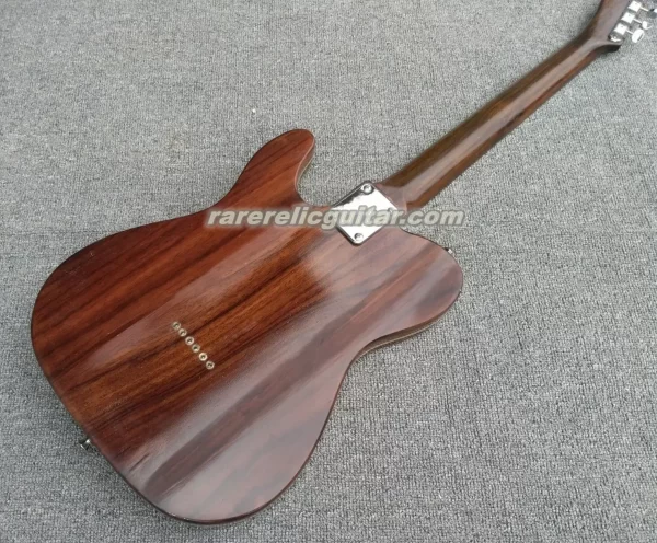 george harrison satin brown all rosewood electric guitar rosewood body & neck, rounded input jack, sandwich line vintage tuners