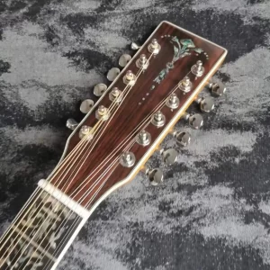 41 inch 12 string full koa wood d45 series glossy lacquer acoustic wood guitar