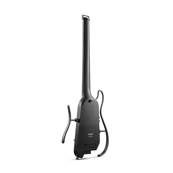 donner hush x pro electric guitar kit with 7 tone sim & presets, smart travel/silent guitar, portable authentic, headless guitar