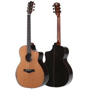 stansen t 910 acoustic guitar 41 inch solid cedar top cutaway rosewood back and sides