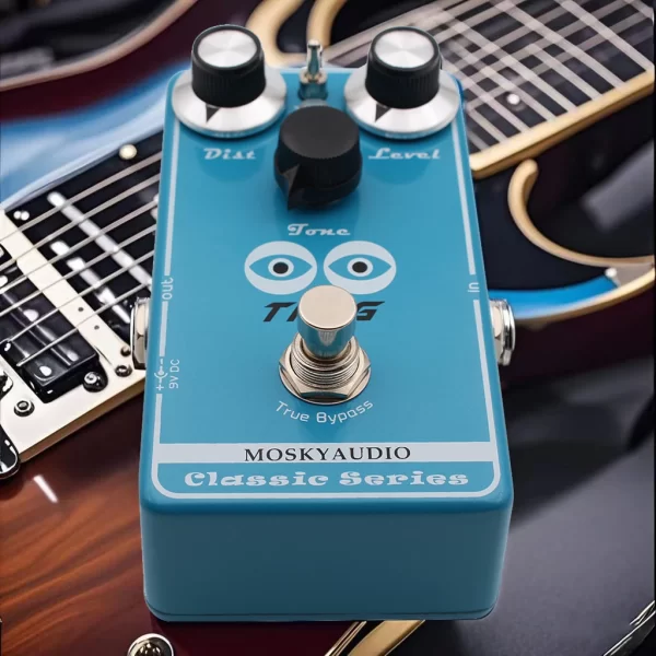 mosky thug high gain distortion effect pedal for electric guitar,3 distortion tone with dist level and tone control