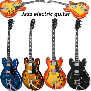 jazz f hole full hollow electric guitar 6 string available in multiple colors jazz electric guitar