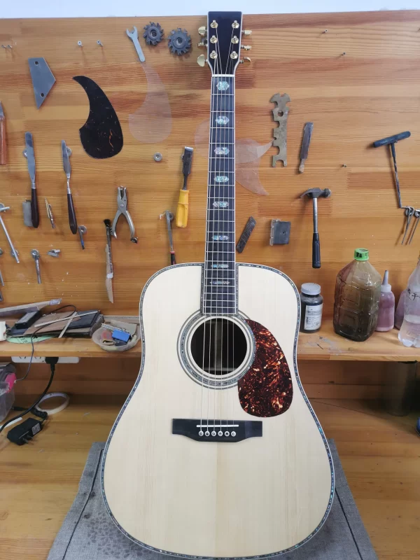 41 inch d45 mould full solid wood black finger full abalone acoustic guitar