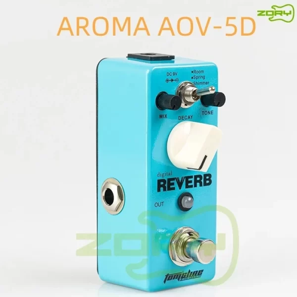 aroma aov 5d ocean verb digital reverb electric guitar effect pedal mini single effect with true bypass guitar parts