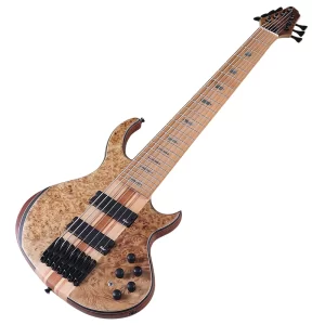 neck through active 7 string bass guitar black 43 inch electric bass guitar 24 frets solid okoume body with canada maple neck