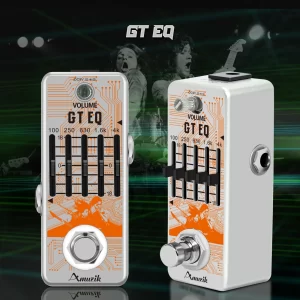 amuzik guitar equalizer pedal 5 band parametric eq guitar effect pedal frequency compensator ±18db range for mini size true byp