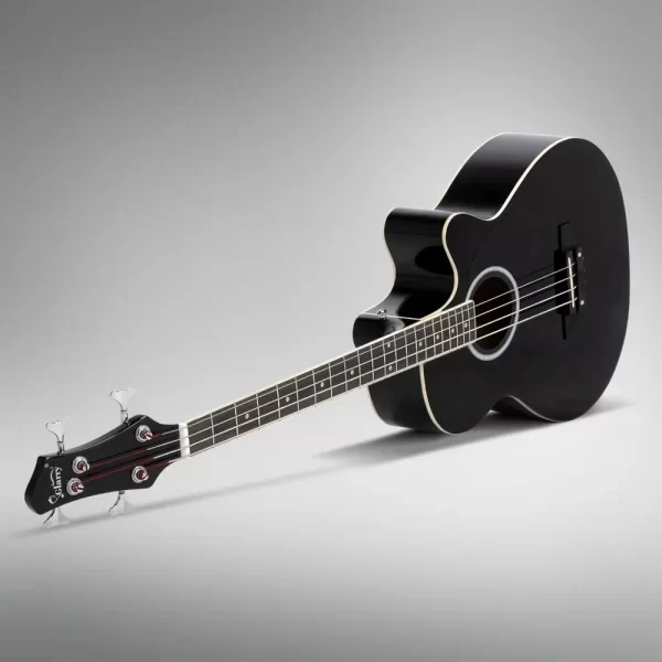 gmb101 4 string electric acoustic bass guitar w/ 4 band equalizer eq 7545r black