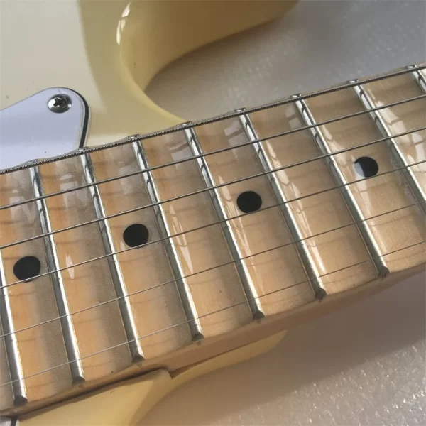 electric guitar neck 21 frets maple fingerboard groove scalloped